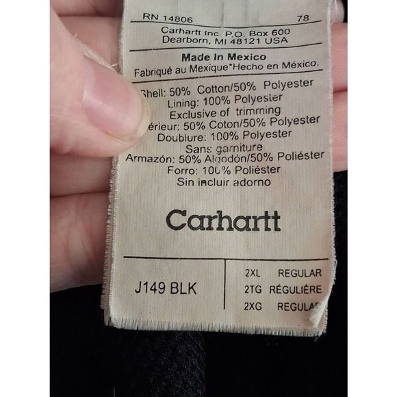 Carhartt Rain defender lose fit mid weight j149 blk 2xl - Picture 2 of 2